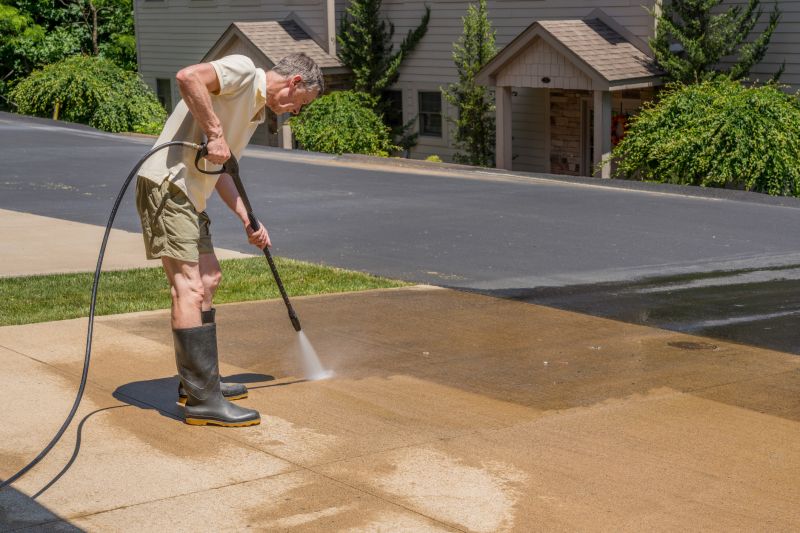 Power Washing Near a Home